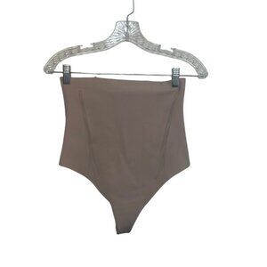 Maidenform High Waist Shaping Thong Womens Large 6 Nude New WOT